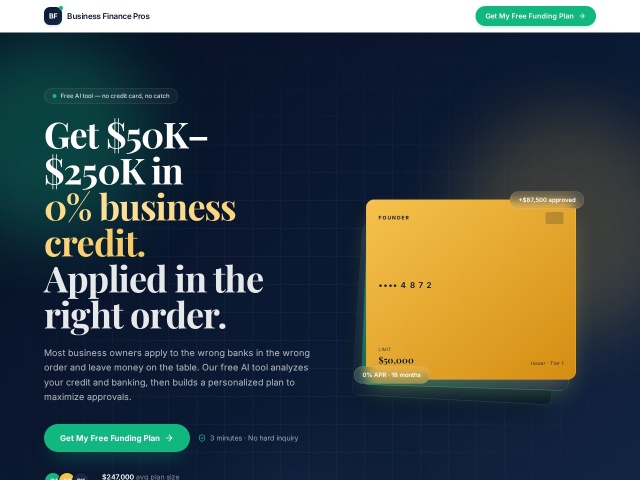 Business Finance Pros site preview