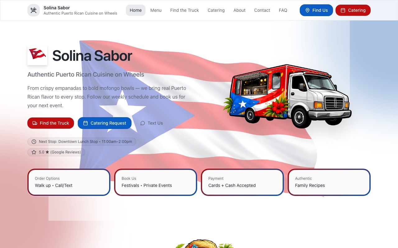 Solinasabor site preview